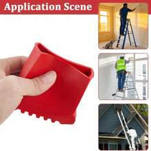 Rectangular Aluminum Ladder Feet Covers, Non-Slip Wear-Resistant Rubber End Caps, Step Ladder Foot Pads, Anti-Corner Protective Rubber Tubing Tips - C - View 4
