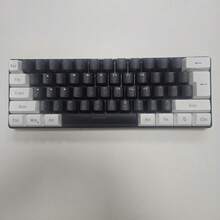 60% New Compact Mini 61-Key Membrane Keyboard, Black, White RGB Backlit Gaming Keyboard, Ergonomic Design, Water-Resistant, Suitable For PC/Laptop/Office/Home - 61 White - View 8
