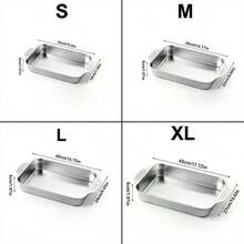 Stainless Steel Fish Roasting Pan - Suitable For Oven, Easy To Clean, Ideal For Home Kitchen, Commercial Restaurant And Camping - Oval - Multicolor - View 9