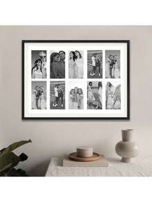1pc Frameless Ultra Cool Black & White Customized Photo Canvas Print, Birthday Anniversary, Couple Life Record, Family Life Record, Friend Relationship Record, Celebrity, Anime, Custom Combination, Living Room Bedroom Wall Decor Gift, Graduation Anniversary - Multicolor - View 4