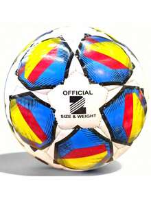1pc No. 2 Pentagram Style Football, A Durable Football For Outdoor Training And Recreation, Backyard, Park And Beach Kicking - Multicolor - View 11