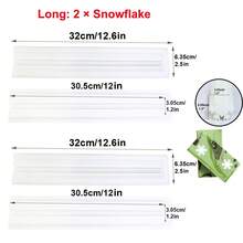 2件組聖誕管狀圓柱矽膠肥皂蠟燭模具,樹形與雪花形長短管模,手工蠟燭模具與嵌入式肥皂製作用品 - 矽膠模具 - 查看 18