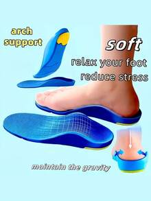 [Arch Support Insoles]These Insoles Provide Arch Support, Are Unisex, And Feature Massage And Shock Absorption Functions, Making Them Perfect For Running And Work Boots - Multicolor - View 1