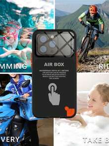 Funda de teléfono con triple protección, a prueba de golpes, de moda y resistente al agua, compatible con iPhone 15 Pro/14/13, para usar en la playa, buceo, entrega, transporte en días lluviosos y natación. Retire el protector de pantalla antes de usar. A prueba de golpes, resistente a caídas y arañazos. Regalo de primavera, cumpleaños o aniversario. - Negro - Ver 4