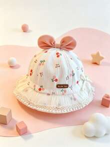 Personalized Custom 1pc Bow Style Soft Hat - Multi-Color Options, Customizable Embroidered Name/Letter Sun Hat, Sweet, Fashionable, Cute, Lightweight Bucket Hat, Practical Birthday/Holiday Gift. Perfect For Spring/Summer Outdoor, School, Play - Multicolor - View 7