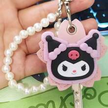 SANRIO 1個 Hello Kitty 鑰匙圈鑰匙套，粉色花卉圖案配珍珠手鍊掛繩，小型 RFID 防護卡套，可愛配件禮物，適合女性背包與手提包裝飾 - 查看 11