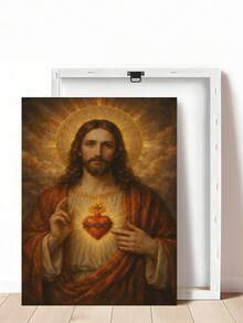 1pc Christian Wall Art, Sacred Heart Of Jesus Print, Religious Art, Catholic Home Decor Poster, Gift, Suitable For Bedroom, Living Room, Kitchen, Apartment, Wall Art, Wall Decor, Home Decor, Room Decor, Canvas Wall Art, Poster, Optional Frame - 1PCS - View 19
