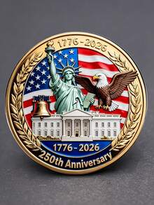 US Independence Day 250th Anniversary Commemorative Coin Replica Set, Independence Day Theme Party Favors - Multicolor - View 10