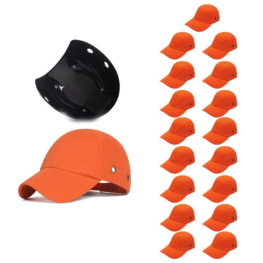 Bone com Capacete de Seguranca EPI Kit 17 Uni Obra Casquete Trabalho Protecao Resistente Reparo - A - Visão 1
