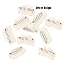 20 piezas de clips para peluca con almohadilla de goma, clips para peluca mejorados de 9 dientes cómodos, adecuados para coser en pelucas, fijar peines de peluca, clips para cabello de peluca, adecuados para mujeres de tamaño pequeño, clips para peluca y accesorios, utilizados para extensiones de cabello de peluca DIY - Clips BB de 9 dientes - Ver 15