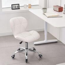 JMYXF Office Chair Swivel Desk Chair Height Adjustable Ergonomic Computer Chair Home Office Chair With Soft Padded  Base 360° Rotation - White - View 2