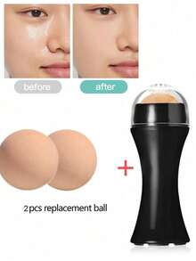 2/1pc Mini Volcanic Stone Oil Absorbing Roller, Facial Oil Absorbing Roller, Mini Portable Facial Oil Absorbing Stick, Powerful Oil Absorption Without Removing Makeup, Fresh All Day, Detachable And Washable, Reusable - Multicolor - View 10