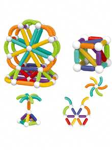 Bloques de construcción magnéticos, juguetes de construcción DIY con bolas de conexión, juguetes educativos e inteligentes adecuados para niños, para desarrollar el pensamiento y la creatividad - Multicolor - Ver 3