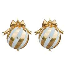 2/4pcs 32 Inch Large Bow Christmas Hanging Ball Party Decoration Round Aluminum Foil Balloon Set - View 5