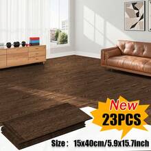 Waterproof Anti-Slip Faux Wood Self-Adhesive Flooring, Thickened PVC Material Durable Against Foot Traffic, 15x40cm Plank Size, 23pcs Set, Built-In Adhesive Backing Glue-Free Installation, Suitable For Living Room Bedroom Entryway Store, Low Cost Create Natural Wood Style Floor - 23 Pieces - View 14