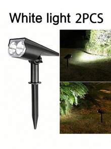 LED Solar Powered Dual-Use Spotlight Tree Light Outdoor Ultra Bright Multi-Color Landscape Light Yard Garden Villa Decoration Floodlight Lawn Path Light - Lawn Lights - View 23