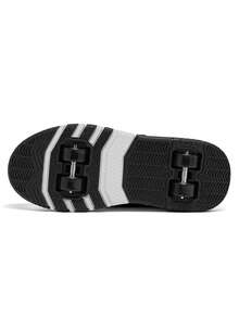 1 Paar Kinder Magic Hook Design 4-Räder Rollschuhe, abnehmbare Dual-Use dicke Sohle Low-Top Mesh süße Sport Rollschuhe, Kindergeschenk - Schwarz und Weiss - Übersicht 17