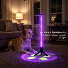 AIICRGB 6pcs 70LED 37cm Portable UV Blacklight Bar 395nm High Power Flashlight Torch For Pet Urine Stain Detector, Scorpion Finder, Neon Glow Body Paint, Stage Lighting, Black Light Poster, Halloween Christmas Decoration - Black - View 4