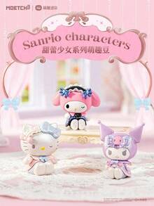 (隨機1件) 正版授權 Sanrio 星座桌面擺飾，Hello Kitty 主題迷你桌面裝飾，成人居家造型配件，14+ - 彩色 - 查看 1