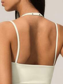 TimeOff Women's One-Set Polka Dot 2 In 1 Waistband Cuffed Shorts Gym Running Sports Set - White - View 9