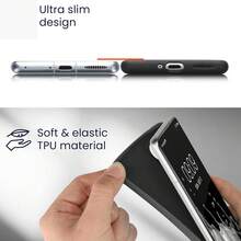 Honor Magic4 Lite 手機殼，含相機保護，薄型防震彈性黑色磨砂軟矽膠保護套 - 黑色 - 查看 7