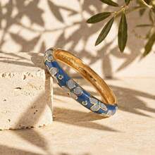 ORNAPEADIA 1pc Vintage Ocean Style Handmade Enamel Painting Women Bracelet, Suitable For Daily Wear/Gift - SZ60886-2 - View 6