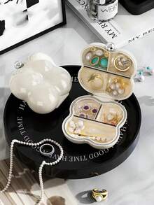 Travel Jewelry Organizer Bag With Independent Compartment Design, Portable Jewelry Box For Earrings, Studs, Bracelets, Necklaces, Exquisite Mini Jewelry Pouch Suitable For Travel, Vacation, Daily Use, Back To School Gift, Birthday Gift, Back To School Season - Multicolor - View 3