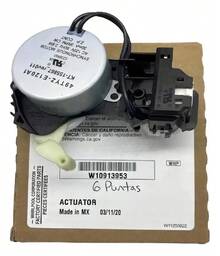 Actuador 6 Terminales Lavadora W1059711 W10913953 - negro - Ver 1