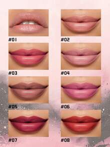 HANDAIYAN 萬花筒紙管口紅，保濕霧面口紅，絲絨唇彩，易於塗抹－完美適用於萬聖節、返校季、海灘旅行、派對、校園風格和狂歡派對－最佳色彩選擇 - 06 Tepoztlan - 查看 3