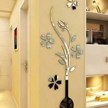 1 Set Mirror Vase Acrylic 3D Wall Sticker - A - View 1