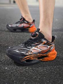 Sepatu Lari Pria, Jaring Bernapas Nyaman Ringan, Cocok Untuk Latihan Kebugaran, Jogging - Hitam - View 6