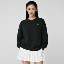 Alo Yoga Alo Accolade Black Crew Neck Pullover - 黑色 - 查看 10