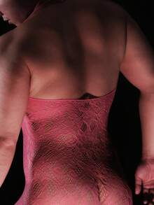 Sexy Lingerie, One-Piece Fishing Net Lingerie, Sexy Net Mesh Doll Shirt, Elastic Teddy Lingerie, Exotic Style Gauze - Hot Pink - View 4