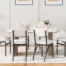 Dining Chairs - Beige - View 4