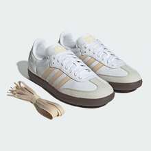 Adidas Originals SAMBA OG Leather Comfortable Soft Thin Sole Low-Top Sneakers Unisex White - White - View 3