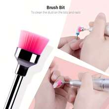 Kit com 7 Peças de Cabeças de Lixamento de Unhas de Cerâmica, Brocas Rotativas de Precisão Resistentes ao Calor com Escova de Poeira para Todos os Tipos de Trabalho de Refinamento de Superfície de Unhas - Multicolorido - Visão 5