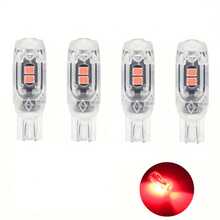 4入組 T10 LED W5W 超亮 350LM 塑膠保護 SMD 燈，適用汽車內飾閱讀燈、車門燈與牌照燈照明，DC12V 白色通用款 - 2835 - 查看 13