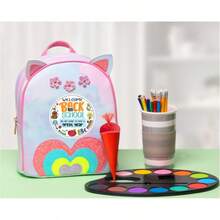 1/3/5PCS Waterproof PP Synthetic Paper Sticker, Welcome Back To School We Are Going To Have A Great Year Colorful Stationery Round Decal, Back To School Season Sticker For Classroom Laptop Flask, Teacher Student First Day School Decor Gift - A - View 2