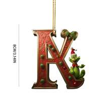 The Grinch 1pc Acrylic Letter Ornament, Christmas Decoration, Christmas Tree Hanging Decor, Holiday Hanging Ornament - Multicolor - View 6