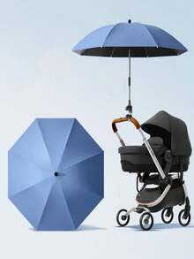 360° Rotatable UPF 50+ Stroller Sun Umbrella With Flexible Arm Clip Handle, Essential Summer Sun Protection Umbrella For Strollers, Bicycles, Wheelchairs, Beach Umbrella Suitable For Camping, Fishing, Outdoor Chairs - A - View 16