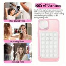 3pcs Silicone Suction Cup Phone Holder, Compatible With Smartphones, Non-Slip Adhesive Grip, Supports Hands-Free Viewing, Video Calls, Gaming, Car Dashboard And Bedside Use, Portable Phone Stand, Multi-Functional Suction Cup, Gift For Friends, Ideal Holiday Small Gift - Multicolor - View 2
