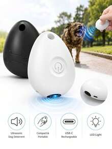 Portable Ultrasonic Dog Repellent Device, Electronic Dog Bark Control Tool With Smart Frequency Adjustment, Mini Pocket Size Design, Rechargeable USB-C Battery & LED Light For Walks, Parks And Travel - Multicolor - View 10