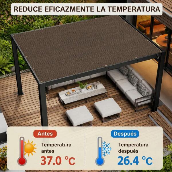 3x5M Malla Sombra Raschel Protección UV del 95 %, Toldos para Exteriores para Jardín  Invernadero, Patio, Plantas, Cobertor para Perrera - La red proporciona sombra, aislamiento, retención de humedad y refrigeración, La tela para sombra es fácil de instalar y quitar