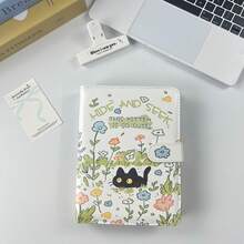 A5 Minimalist Cat-Themed Leather Loose-Leaf Notebook, Portable Large-Capacity Sticker Organizer, Can Be Used As A Notebook Set, Folder, Sticker Collection Book, Photo Storage Bag, Photo Album, Savings Planner, Journal, Notebook Or Office Stationery. - A5 Leather Cat and Dog Binder - View 17