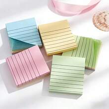 10/5/3/1pc Colorful Sticky Notes (50 Sheets/Pad) Striped Paper Sticky Notes With Strong Adhesive, School Supplies, Learning Essentials, Office And Home Memo Pads, Multiple Colors, Creative Memo Notebook, Tear-Off Notepad, Suitable For Office And Home Use - Multicolor - View 4