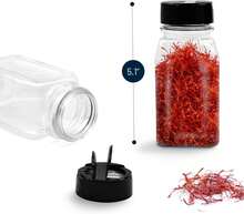 RoyalHouse 6 Pack 9.5 Oz Plastic Spice Jars With Black Cap, Clear And  Plastic Bottle Containers With Shaker Lids For Storing Spice, Herbs And - ColorA - View 2