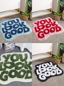 'YOU LOOK GOOD' – A Fun, Absorbent, Non-Slip Mat For The Bathroom, Dining Room And Entrance Areas - Multicolor - View 1