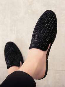 Men's Business Thick Sole Dress Loafers, PU Leather Shoes For Daily Wear And Formal Occasions - Black - View 4