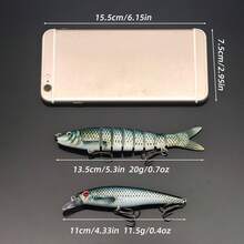 ANFS 2pcs Fishing Lures Mixed Design - Realistic Artificial Lures Swimming Lures For Freshwater And Saltwater Fishing - Multicolor - View 7
