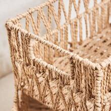 Natural Brown Paper Rope Storage Baskets – Set Of 3 Rectangular Woven Organizers For Living Room, Bathroom, Bedroom & Office Use | -Friendly, Lightweight & Foldable Design | Neutral Home Dr Accent With Textured Weave | Sturdy Handwoven Look, So - Brown - View 7